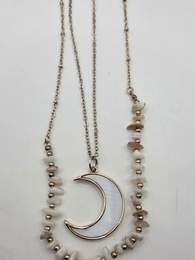 Park Lane layered moon necklace in gold